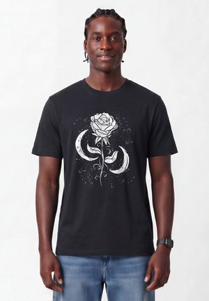 watapparel, ROSE UND MOND UNISEX - T-Shirt print - black