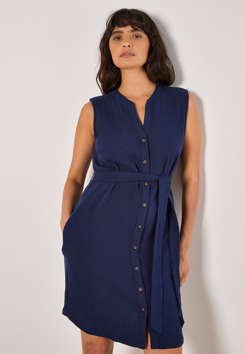 Apricot - TETRA  - Shirt dress - navy, Enlarge