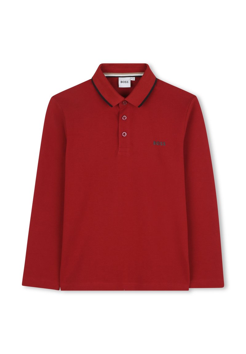 BOSS Kidswear JUNIOR LONG SLEEVE POLO - Top s dlouhým rukávem - dark red
