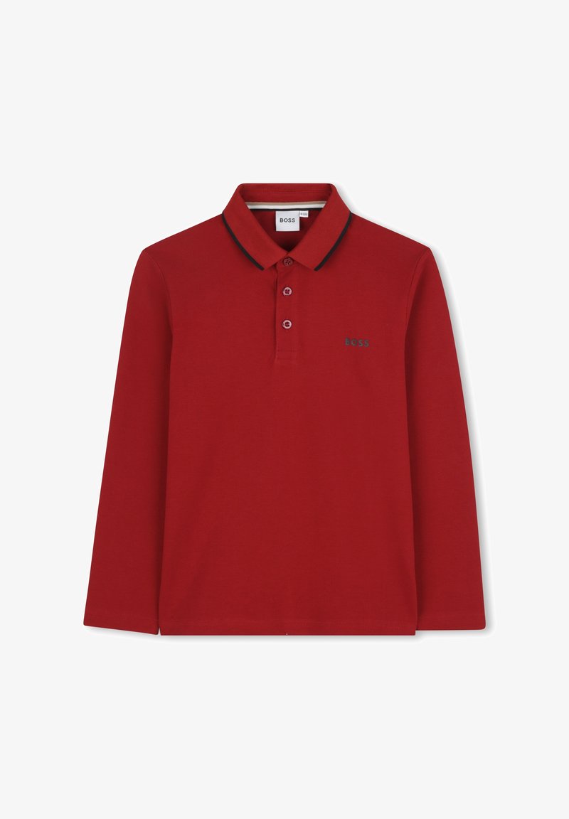 BOSS Kidswear JUNIOR LONG SLEEVE POLO - Camisola de manga comprida - dark red