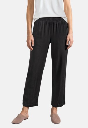 Street One, HIGH WAIST WIDE LEG HOSE IM LOOSE FIT - Pantalon classique - black
