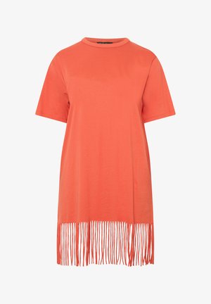 Yours Clothing, WOMEN'S MINI DRESSES - Jersey dress - orange