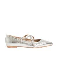 Ballerinaskor med remmar - silver
