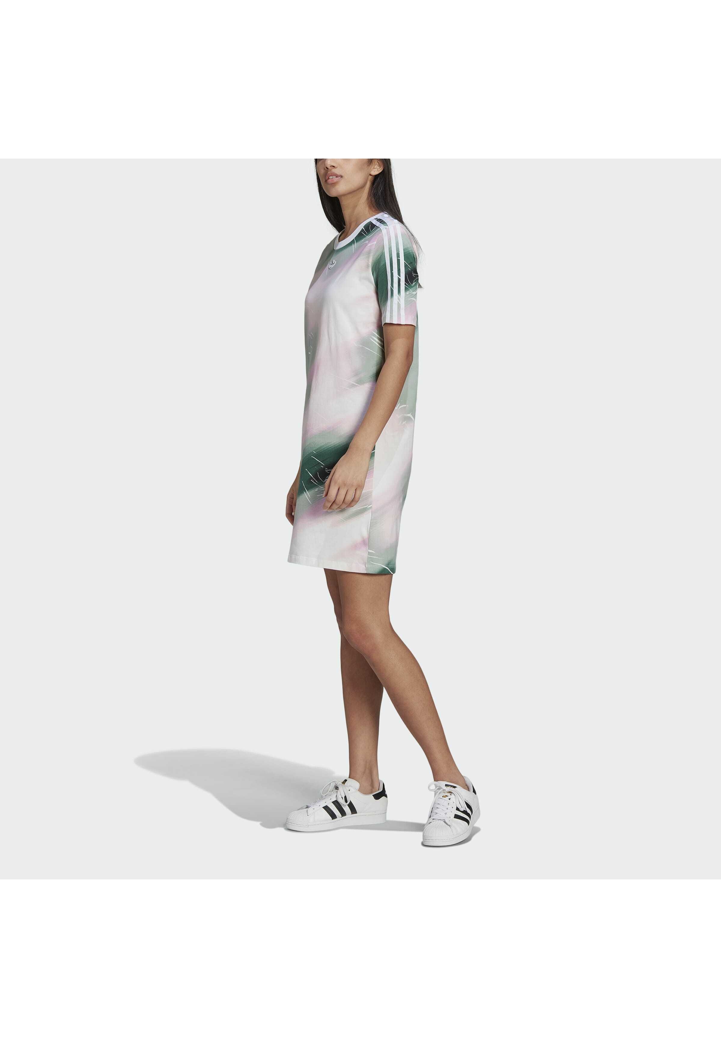 green and white adidas dress
