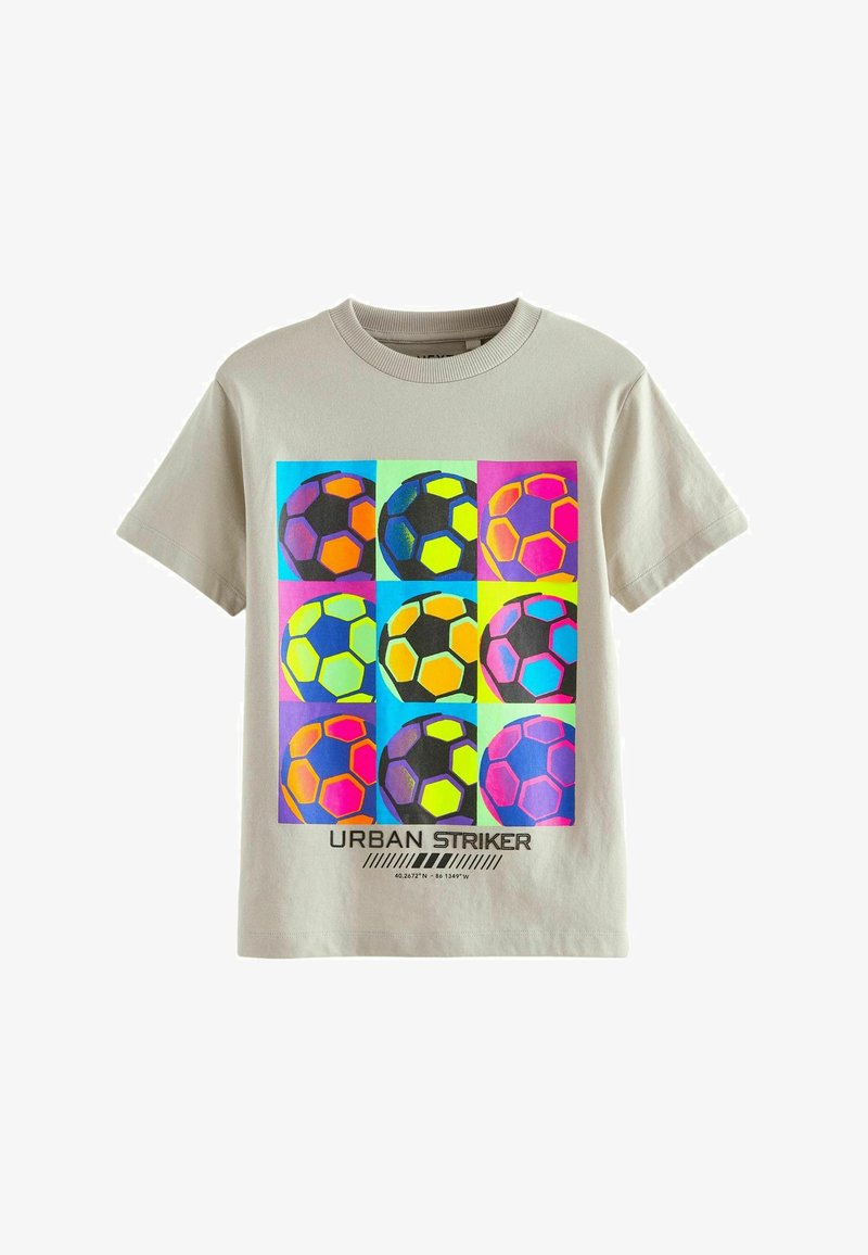 Next SHORT SLEEVE GRAPHIC - REGULAR FIT - Triko s potiskem - stone neon football