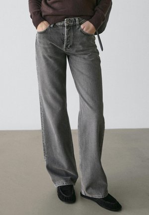 MID-RISE WIDE-LEG - Wide Leg - dark grey