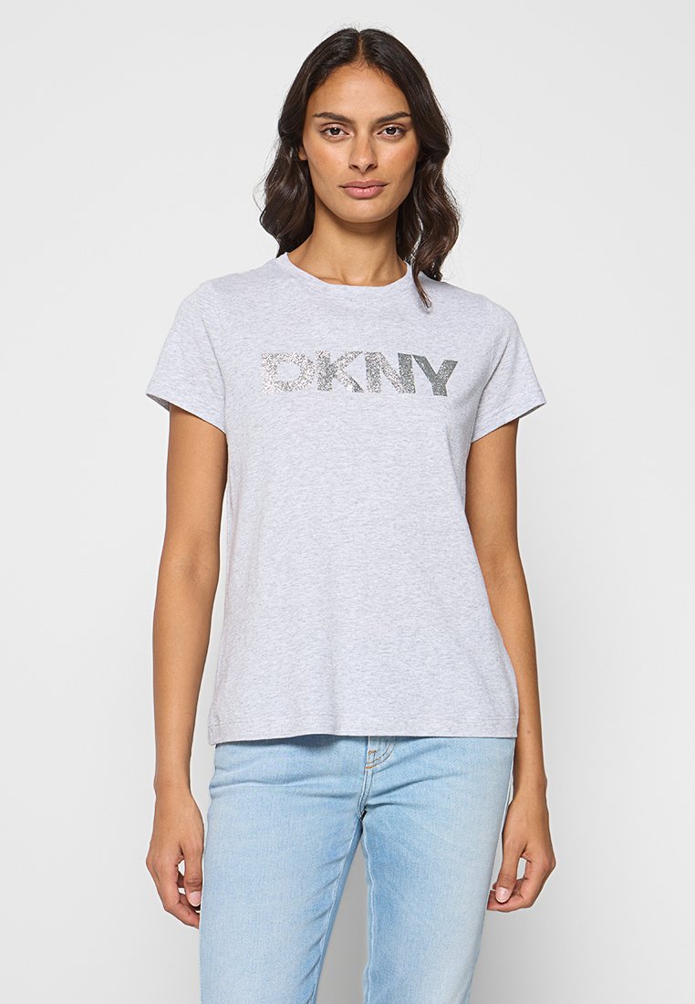 DKNY T-shirt print lichtgrijs