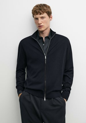 Massimo Dutti, Strickjacke - mottled dark blue