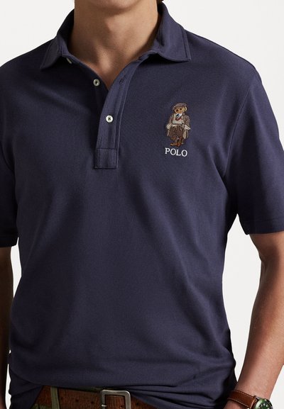 Polo Ralph Lauren CUSTOM SLIM POLO BEAR MESH POLO SHIRT - Poloshirt - faded blue bear