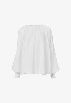 Leem, GATHERING AND WIDE SLEEVES BLOUSE - Blouse - white
