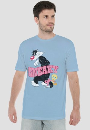 Cotton Soul, LOONEY TUNES SNEAKY - T-Shirt print - light blue
