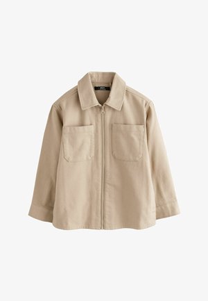 Next, REGULAR FIT - BRUSHED ZIP - Košeľa - stone