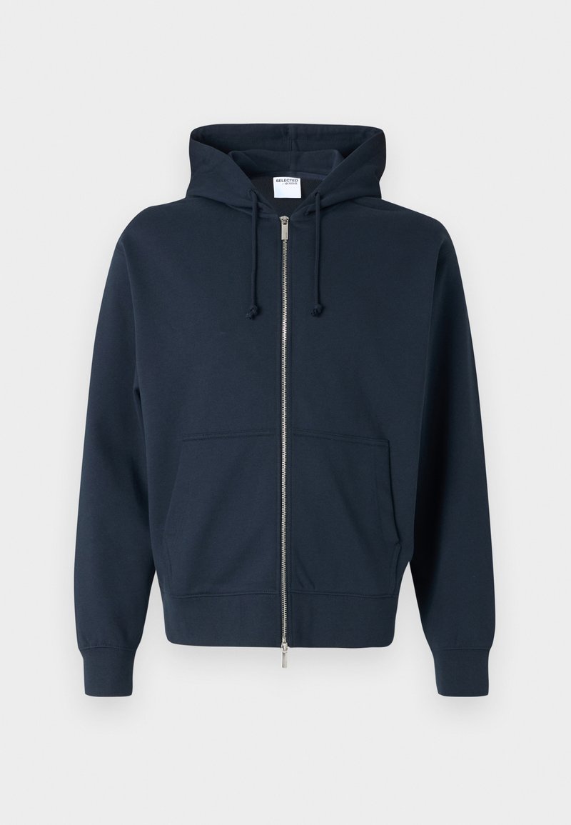 Selected Homme Sweater met rits donkerblauw