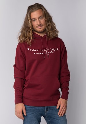 WENN NICHT JETZT WANN DANN - Hoodie - burgundy
