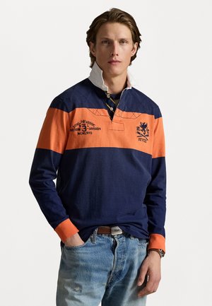CLASSIC FIT EMBROIDERED RUGBY SHIRT - Polo shirt - newport navy/bedford orange