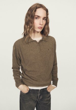 SWEATER WITH POCKET  - Strickpullover - mottled green