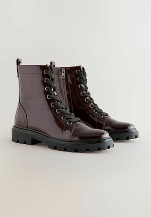 Next STANDARD WIDE FIT - FOREVER COMFORT - Nööritavad poolsaapad - new chocolate brown