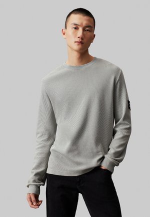 SLIM WAFFLE - Camiseta de manga larga - slate gray