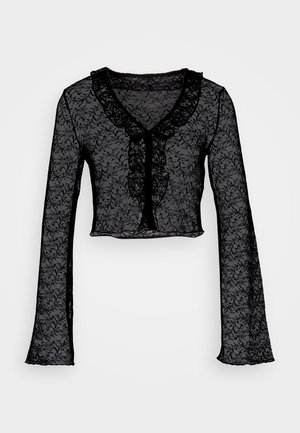 ONLY ONLJESSICA FRILL - Bluză cu mânecă lungă - black