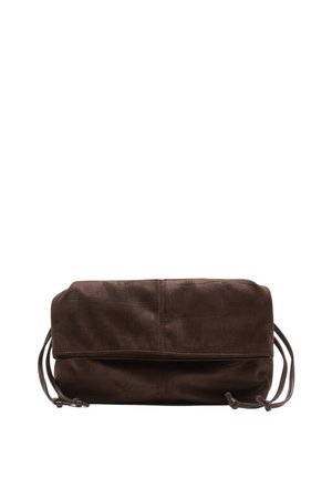 Marks & Spencer, RUCHED FOLD-OVER  - Clutch - bitter chocolate