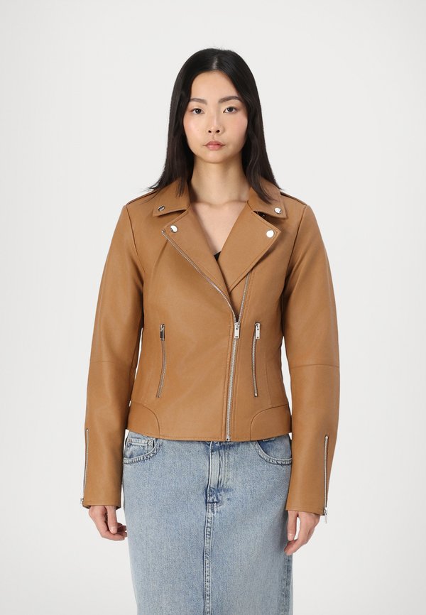 VICARA - Faux leather jacket - toasted coconut