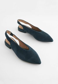 Next FOREVER COMFORT® LEATHER FLAT SLINGBACKS - Takaa avoimet ballerinat - navy blue