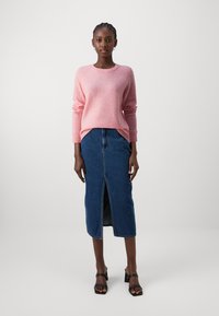 Selected Femme LULU O-NECK - Stickad tröja - peony melange