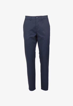 Mornarske chino hlače iz mešanice bombaža, s straight-leg dizajnom, zankami za pas in enim gumbom za zapiranje na pasu.