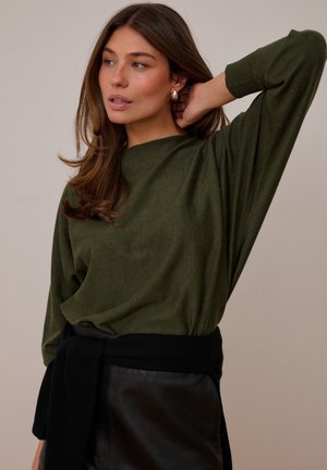 Culture CUANNEMARIE BATWING - Trui - mottled olive