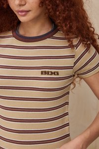 BDG Urban Outfitters STRIPE BABY - Μπλουζάκι με στάμπα - beige