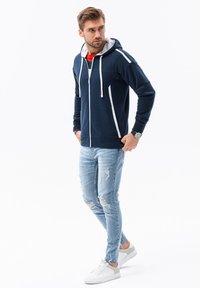 Ombre Felpa con zip - navy blue