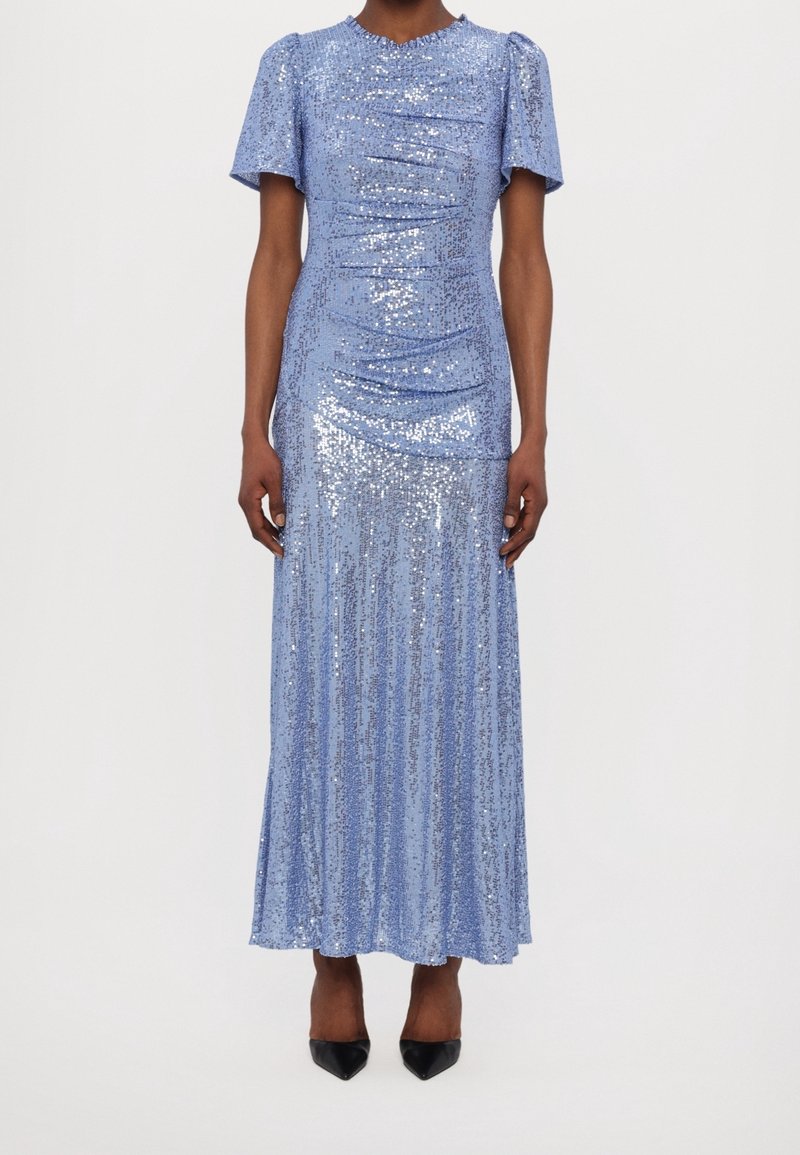 light blue dress satin Paiva Slip Dress in Satin Sky Blue main image 1