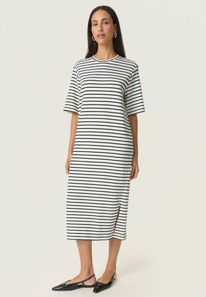 INGINA - Jumper dress - white and black stripe