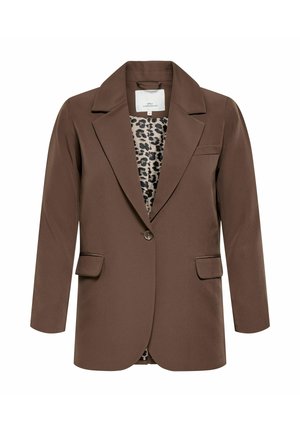 ONLY Carmakoma, CARLANA-BERRY L/S REG BLAZER TLR - Blejzer - chocolate martini