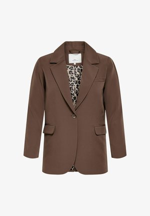 ONLY Carmakoma, CARLANA-BERRY L/S REG BLAZER TLR - Blejzer - chocolate martini