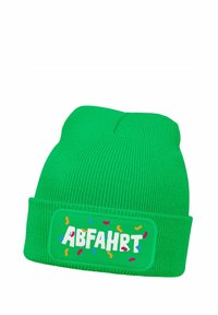 MoonWorks MIT PATCH MIT SPRUCH AUFDRUCK ABFAHRT - Beanie - grün