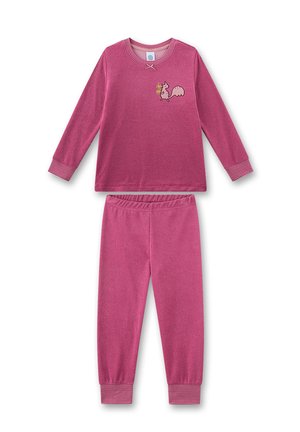 Sanetta, MÄDCHEN-SCHLAFANZUG LANG LILA EICHHÖRNCHEN AUS FROTTEE SET - Pyjama set - lila