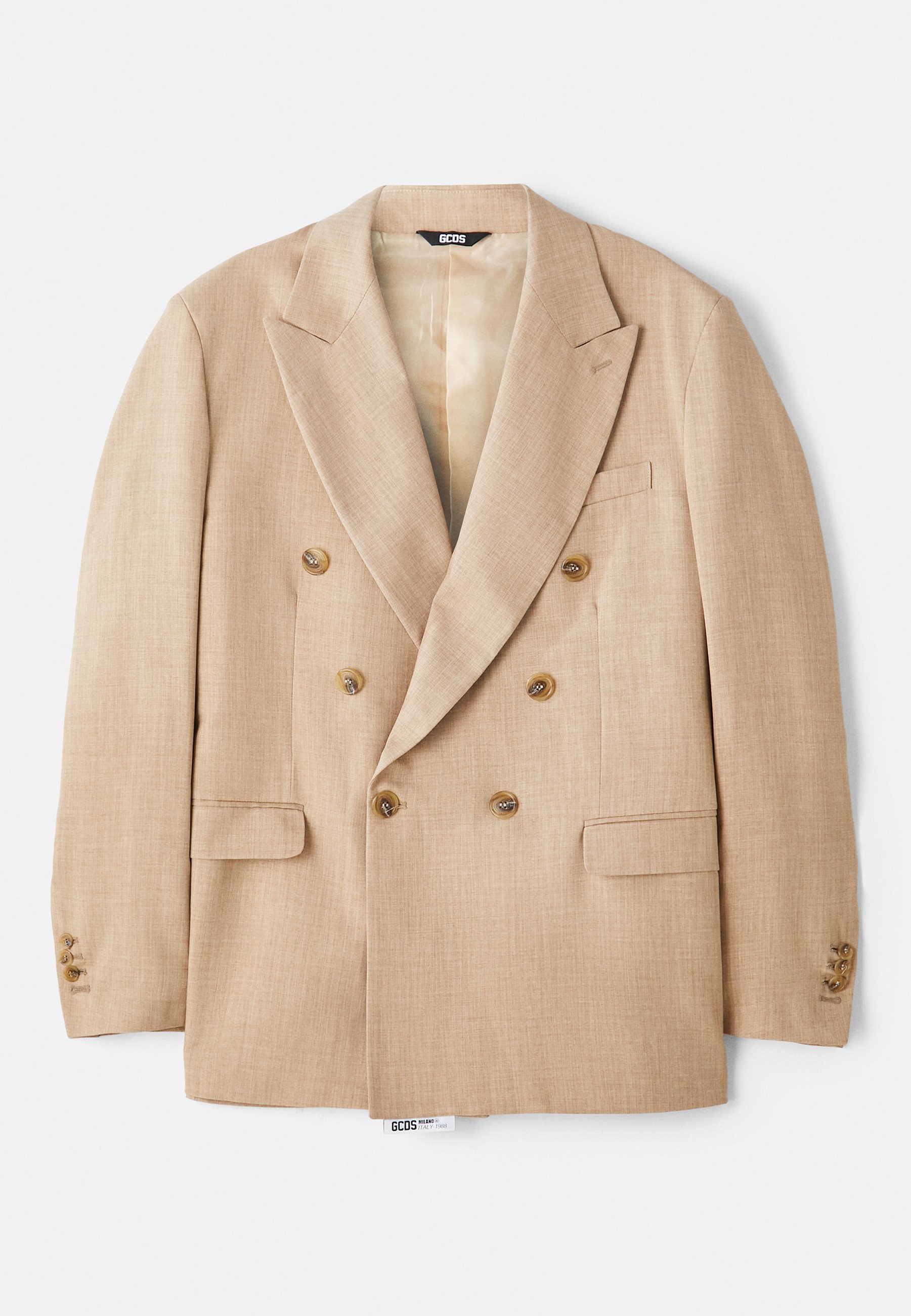 GCDS LIGHT DOUBLE BREASTED BLAZER - Blazer jacket - beige taupe