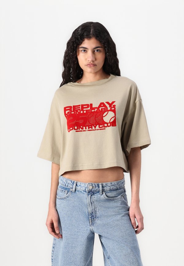 MONTE CARLO TENNIS CLUB - Print T-shirt - khaki