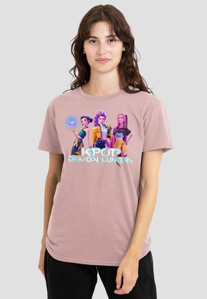 Print T-shirt - mottled pink