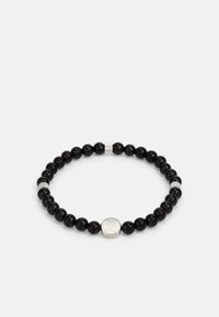 Tommy Hilfiger MEN BEADS - Pulsera - black/silver-coloured