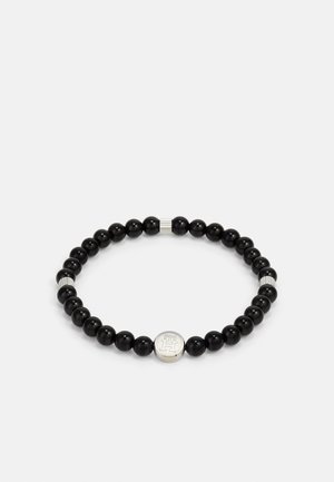 MEN BEADS - Armband - black/silver-coloured