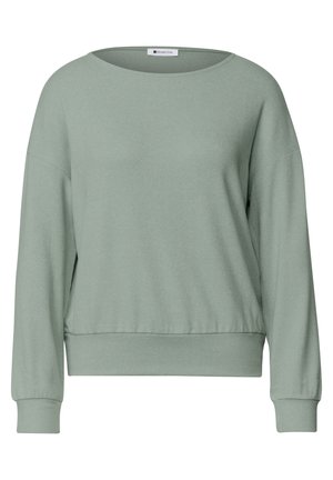 Street One, LANGARM SHIRT MIT ELASTIKBUND - Langærmet T-shirt - eucalyptus green mel