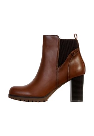 À ZIP - Stivaletti con plateau - camel