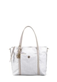 Y Not? SHOPPING SQUARE CLOUD IN LOGATO - Borsa a mano - bianco