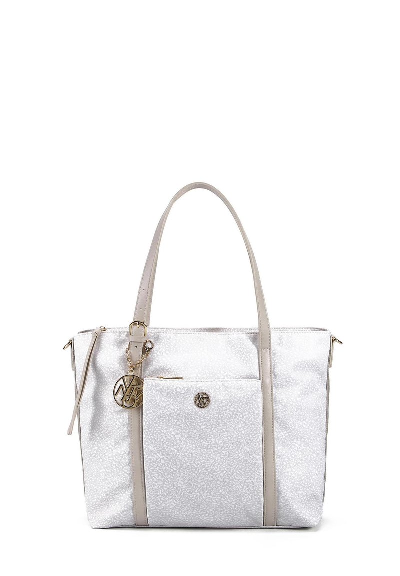 Y Not? SHOPPING SQUARE CLOUD IN LOGATO - Borsa a mano - bianco