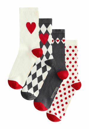 4 PACK - Strømper - black white spot and harlequin