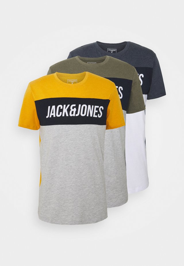 JCOTEMPTEE CREW NECK 3 PACK - T-shirt imprimé - navy blazer