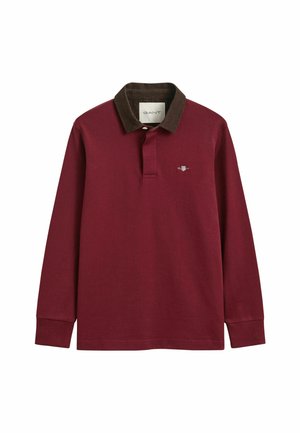 GANT, CORD COLLAR RUGGER - Langarmshirt - deep grape wine