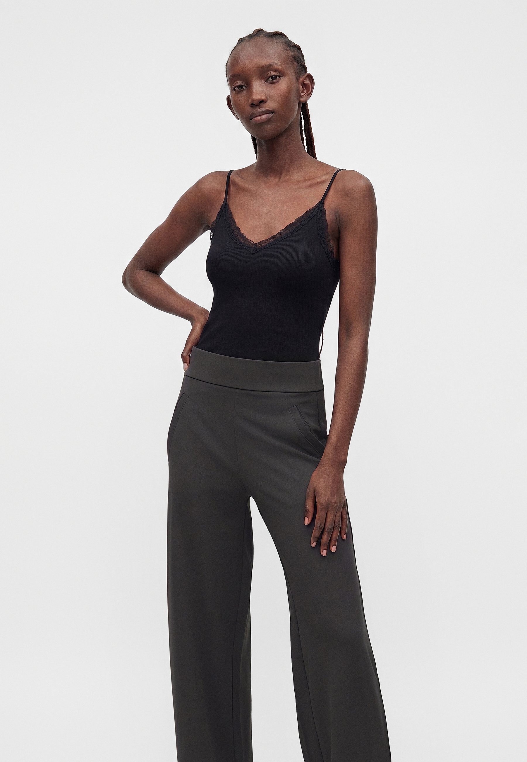 JDY JDYLOUISVILLE CATIA LIFE - Trousers - phantom/dark grey JDY JDYLOUISVILLE CATIA LIFE - Trousers - phantom/dark grey